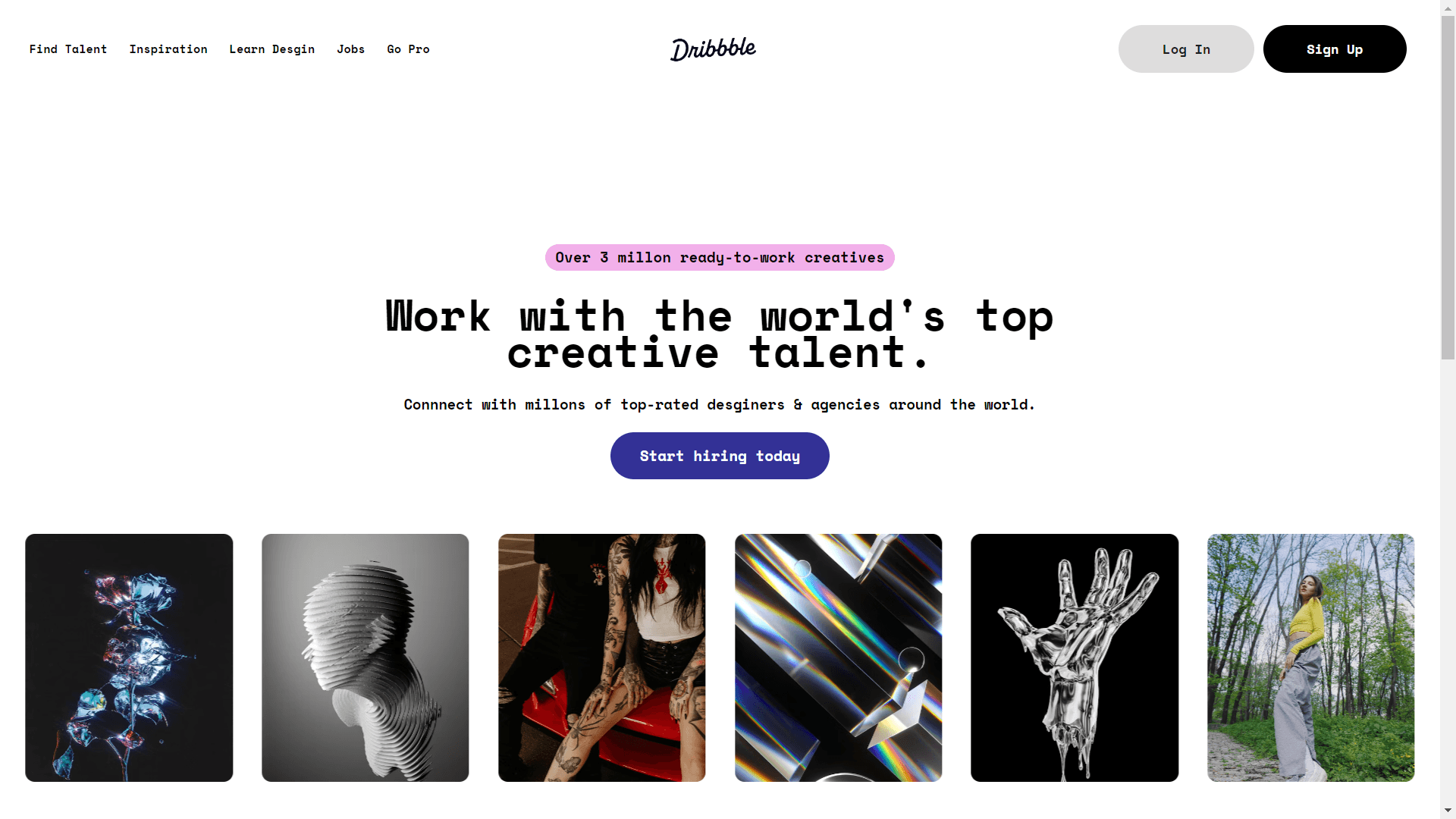 Dribble Landing Page